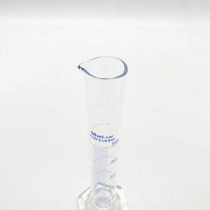 50ml Laboratory Use Science Research Borosilicate <strong>Glass</strong> <strong>3.3</strong> Measuring Cylinder with Hexagonal Base - Product Image 3