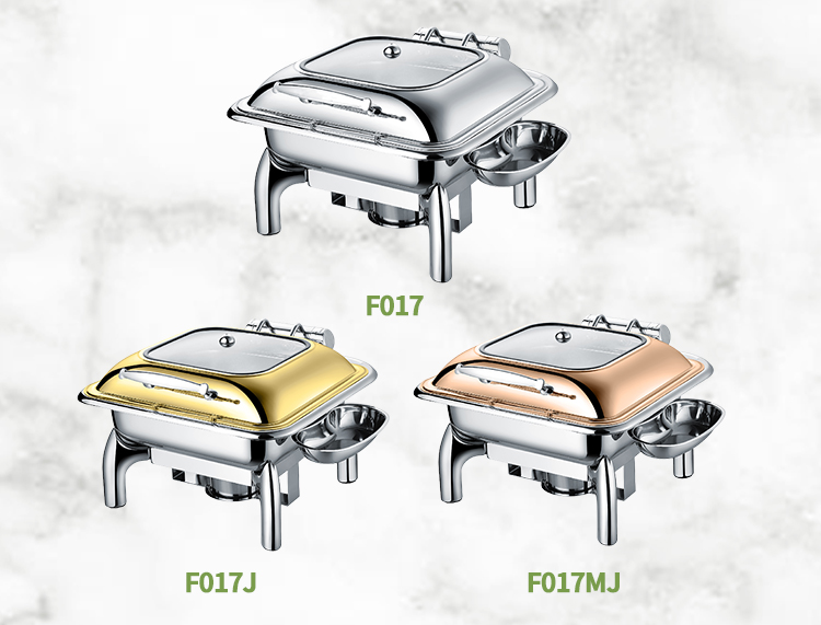 Electric Rectangular Square Heating Eletricnic Electronic Spare Parts F1017-L Eletrinical Hydraulic Chafing Dish