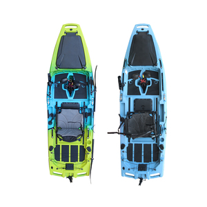 Kayak de plástico duro Modular de 14 pies con sistema de Accionamiento de doble pedal Diseño para 1 persona Sit-On-<span class=keywords><strong>Top</strong></span> Single Paddler Ocean Waters Fishing