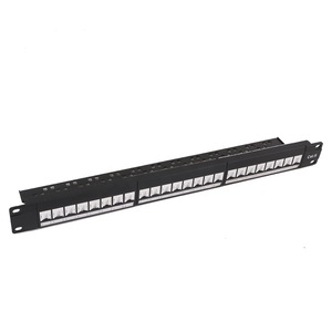 EXC high quality 19'' Cat5E CAT6 24 <strong>port</strong> 48 <strong>port</strong> blank <strong>patch</strong> <strong>panel</strong> with cable management RJ45 19 Inch 24 <strong>Port</strong> <strong>Patch</strong> <strong>Panel</strong> Used - Product Image 2
