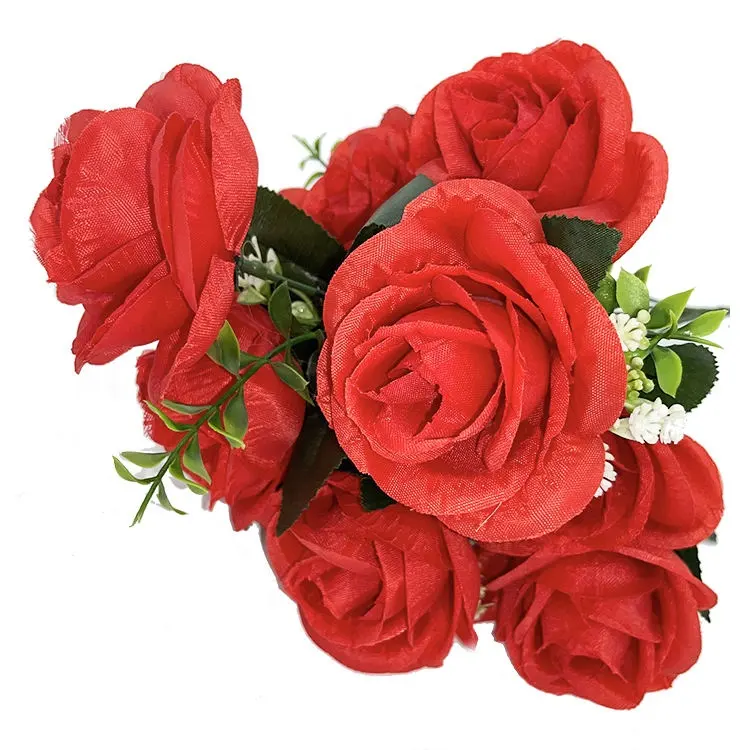 BS0034 China Wholesale Alta Qualidade Nupcial Ao Ar Livre Seco Bouquet Flores PE Pano Artificial Para O Casamento E Graduação Decoração