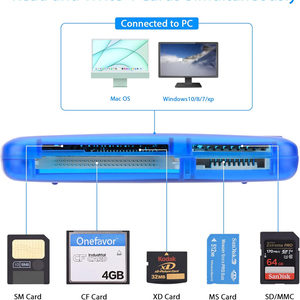 SmartMediaカードリーダーライター、Windows、Mac、Linux用のオールイン1 USBユニバーサルマルチカードメモリカードリーダー - Product Image 2