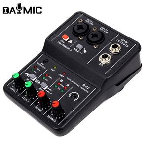 Мини Dj 2-Канальный Профессиональный Поток KTV аудио микшер Usb звукозаписывающий интерфейс аудио микшер для домашней студии - Product Image 1