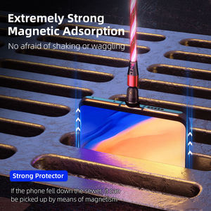 540 Rotate LED Luminous Magnetic <strong>Cable</strong> Fast Charging Mobile Phone Flowing Light Magnetic USB Data <strong>Cable</strong> for iPhone Charge - Product Image 6
