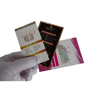 Clothing Hang <strong>Tag</strong> Wholesale Luxury Design <strong>Custom</strong> Shape <strong>String</strong> Paper Bundle Hang <strong>Tags</strong> for Human Hair - Product Image 5