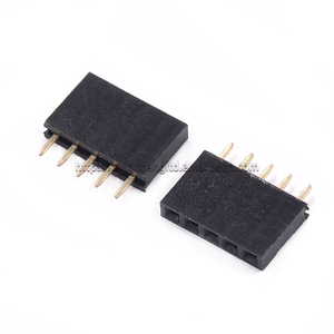 Single Row Pin Female Header <strong>Socket</strong> Pitch 2.54mm 1*2p-40p Pin Connector Black Adapter <strong>PCB</strong> Female <strong>Dc</strong> Power <strong>Socket</strong> - Product Image 5