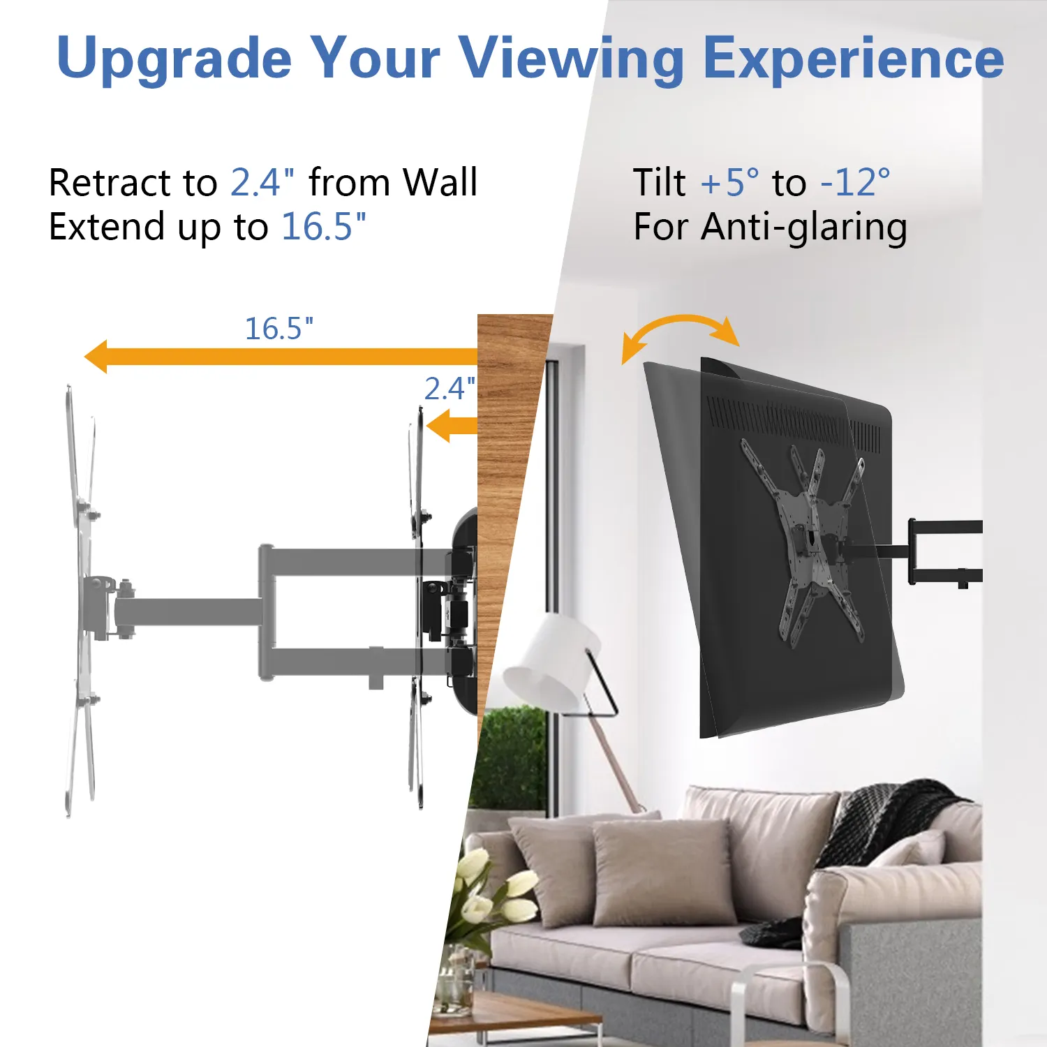 CHARMOUNT MAX VESA 400 * 400 mm Drehbare Neigung Fernsehhalterung LCD-TV-Halterung Full Motion Invision Fernsehhalterung für Sony Philips Skyworth