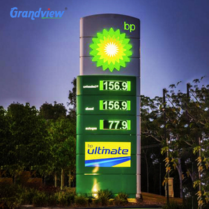 Tùy Chỉnh <span class=keywords><strong>Pylon</strong></span> Dấu Hiệu Cho Trạm Xăng Với 12Inch Led Gas Hiển Thị Thủ Trạm Xăng <span class=keywords><strong>Pylon</strong></span> Biển Hiệu - Product Image 2