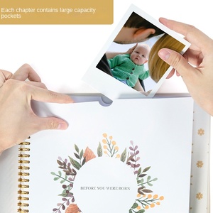 B5 Leather Cover Infant Daily Growth Record <strong>Book</strong> Children's Journal Notebook for Baby's Memorial <strong>Book</strong> - Product Image 4