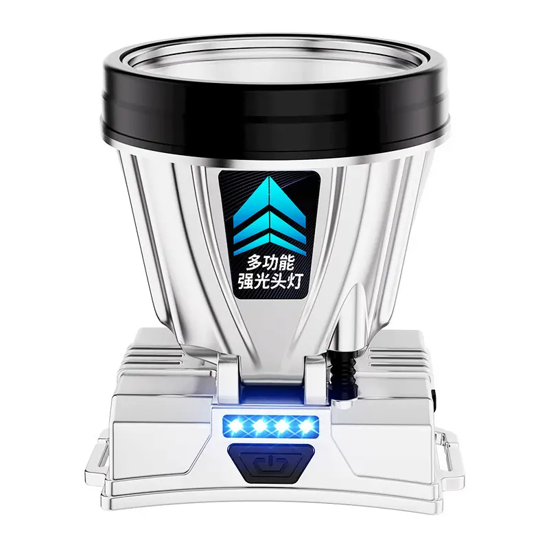 Forte Lumières Phare Lampe Rechargeable Camping Led Torche Tête Lumière Lampes de Poche Promotionnelles