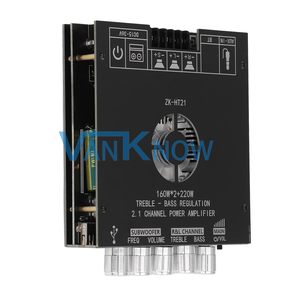 ZK-HT21 TDA7498E数字低音炮功放板模块160W x2 + 220W AUX/USB输入2.1通道BT5 DC15-36V - Product Image 5