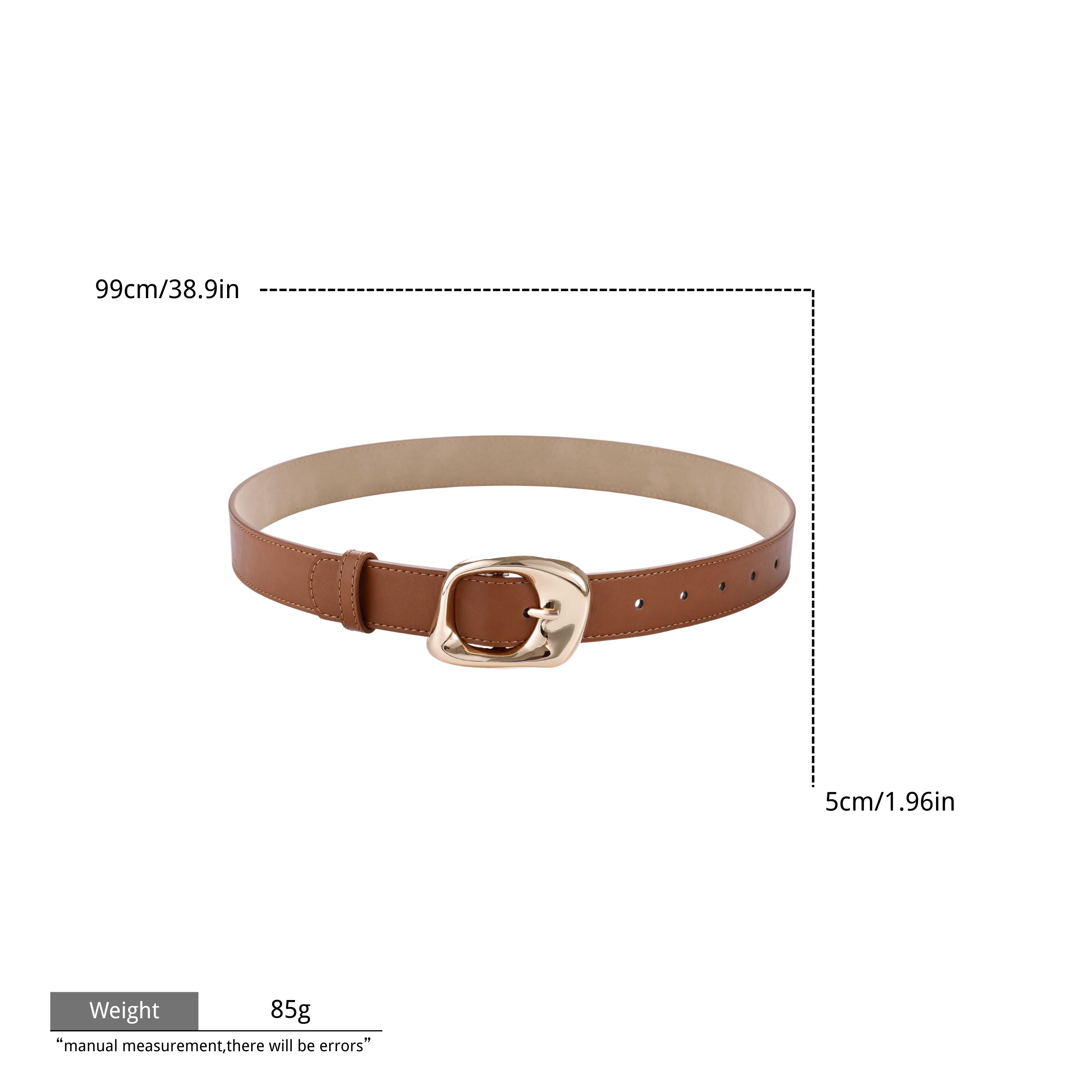 ceinture en cuir doré pour femme-GRJ1518BT