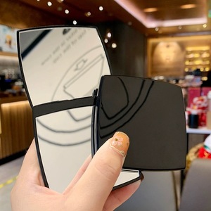 迷你黑色可折叠方口袋紧凑型镜子双面定制标志化妆品化妆镜 - Product Image 2