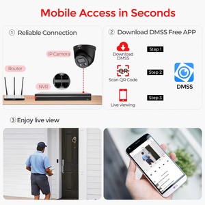 4K <strong>Dahua</strong> IPC-HDW3849H-AS-PV-S5 Full Color WizSense TIOC 8MP 4K Motion Detection Alarm IP <strong>Camera</strong> Original - Product Image 6
