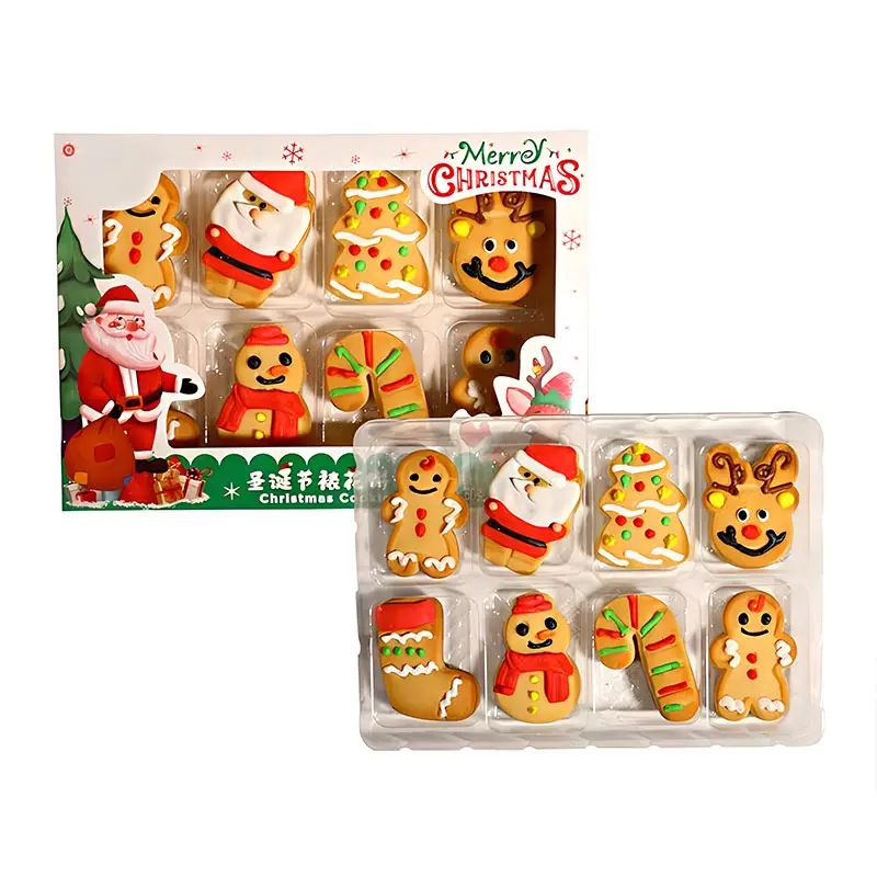 Biscuits au sucre glacés décorés pour la fête de Noël Biscuits au pain d'épice américain pour enfants