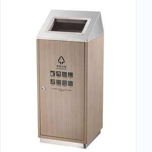 Cubo de basura de acero de fábrica, contenedores de reciclaje, caja de clasificación, cubos de basura decorados, cubo de basura de Metal para exteriores para lugares públicos - Product Image 5