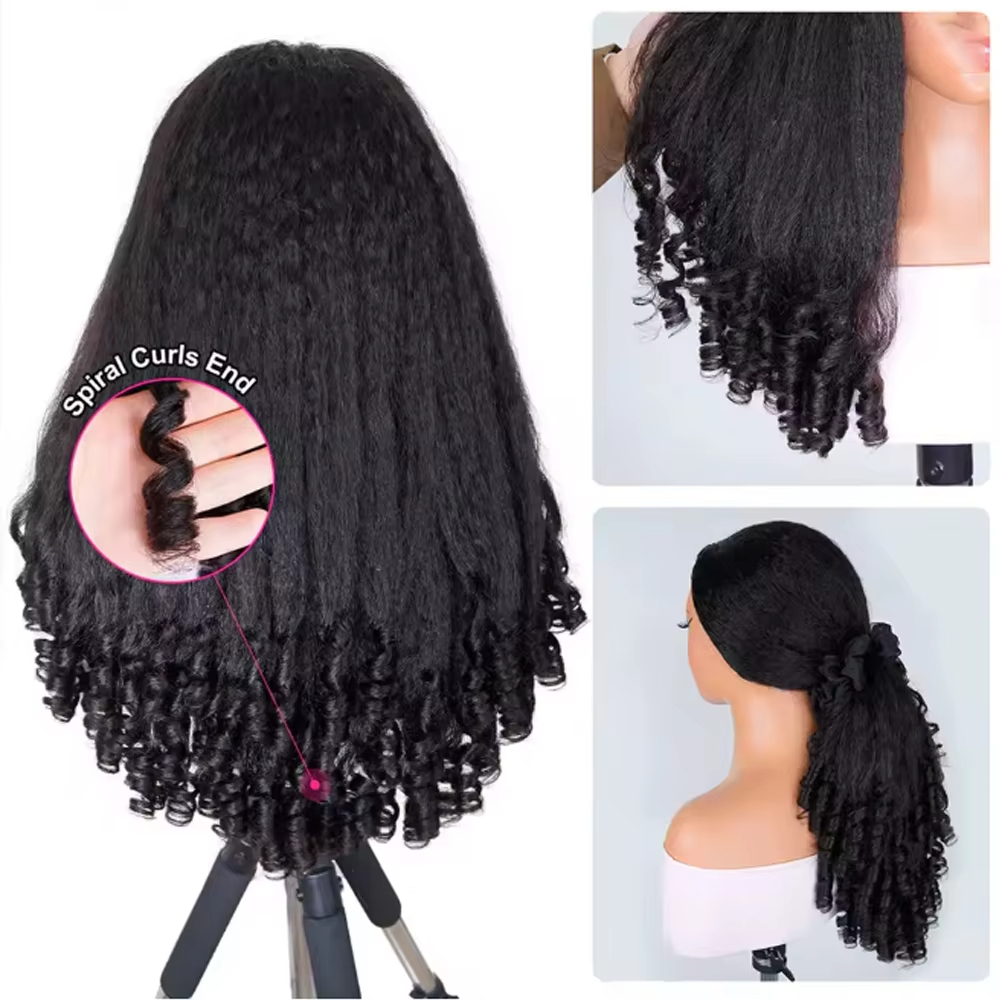 Kinky Straight Spiral Curls End