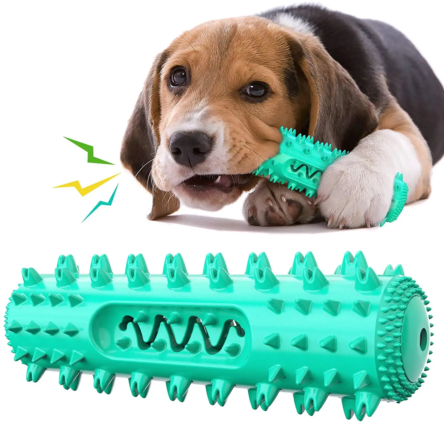 Sıcak sert dayanıklı toksik olmayan TPR kemik şekli sürdürülebilir köpek oyuncak diş temizleme köpek diş fırçası çiğnemek oyuncaklar agresif chewers