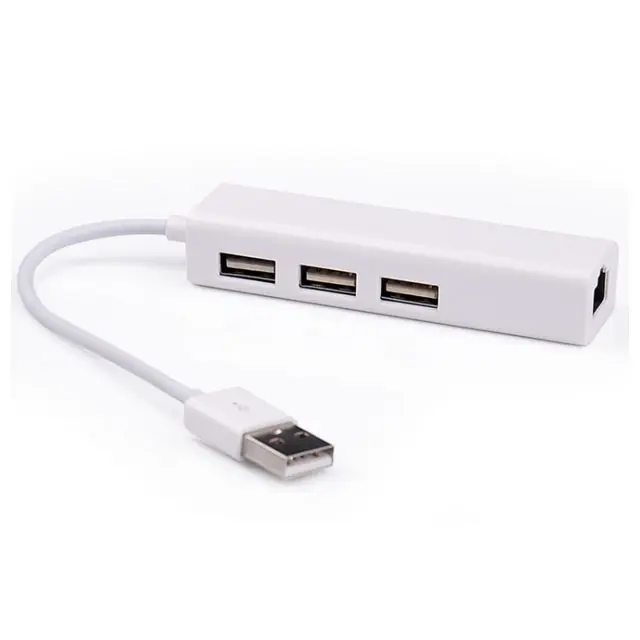 USB-2,0 концентратор с 3 портами, 10/100 Мбит/с, Поддержка проводной сети Ethernet LAN, Windows 10 8,1 8 7, XP, Vista, Mac OS