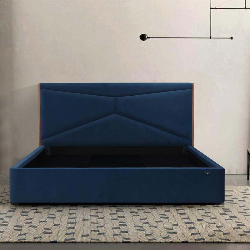 Latest design tufted Royal king size black leather Upholstered Bed bedroom beds