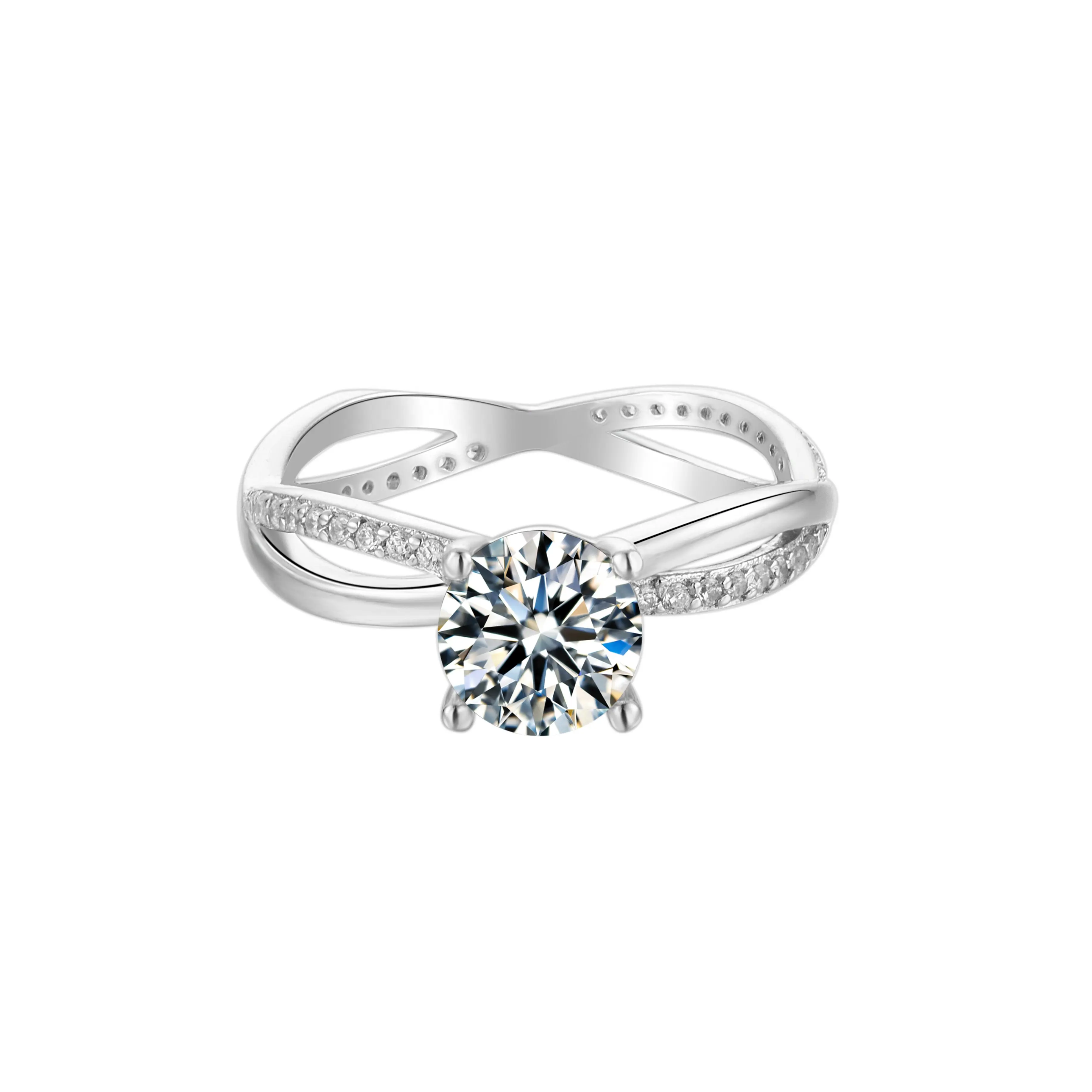 gemstone custom for women finger ring sterling silver 925 engagement wedding moissanite diamond rings