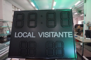 単色ワイヤレスポータブルバスケットボールデジタルスコアボード1000x600mm屋外カスタマイズサッカーサッカーLEDスコアボード