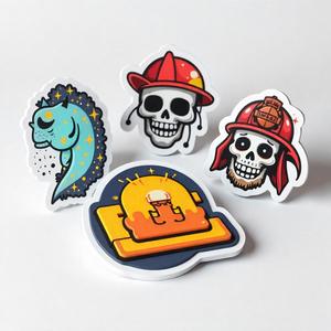 定制防水模切圆形矩形圆形小标签乙烯基光泽包装贴纸印刷标志标签 - Product Image 1