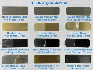 Trống biểu tượng tùy chỉnh kim loại Tên tấm trống nhãn Brushed Brass kim loại nhôm tên nơi cho khắc - Product Image 2