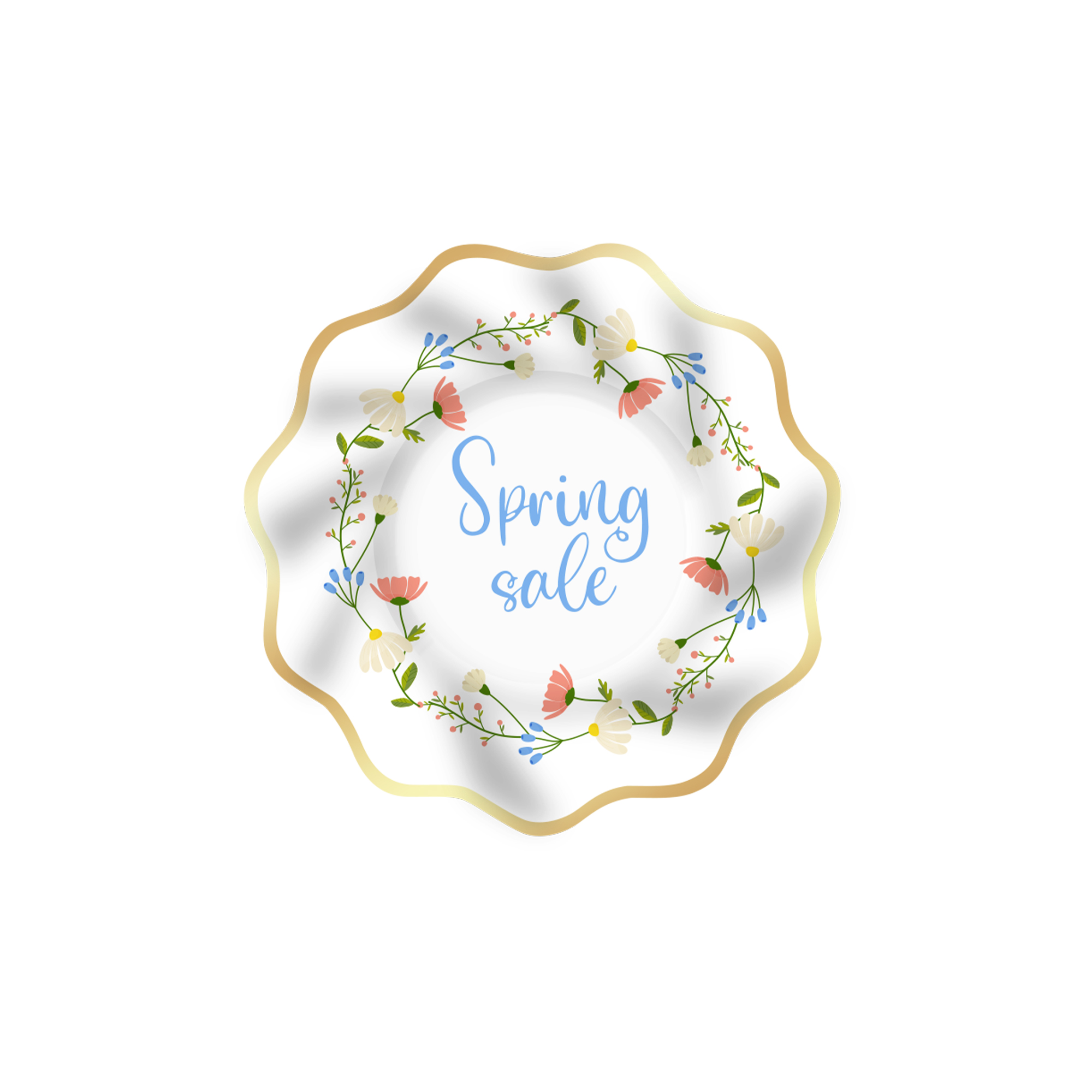 Plato de papel de 8 pulgadas * 8 piezas