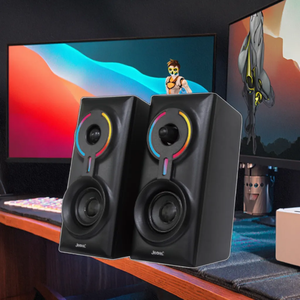 Altavoz BT RGB para el hogar 2,0, altavoces para ordenador con cable de 3,5mm, caja de sonido alimentada por USB para ordenador de cine en casa inteligente - Product Image 3
