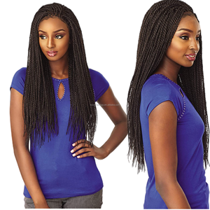 Novelties Senegal Twist 22 Inch <strong>Rasta</strong> Multi Parting Frontal Braided Swiss Lace Front Wigs - Product Image 1