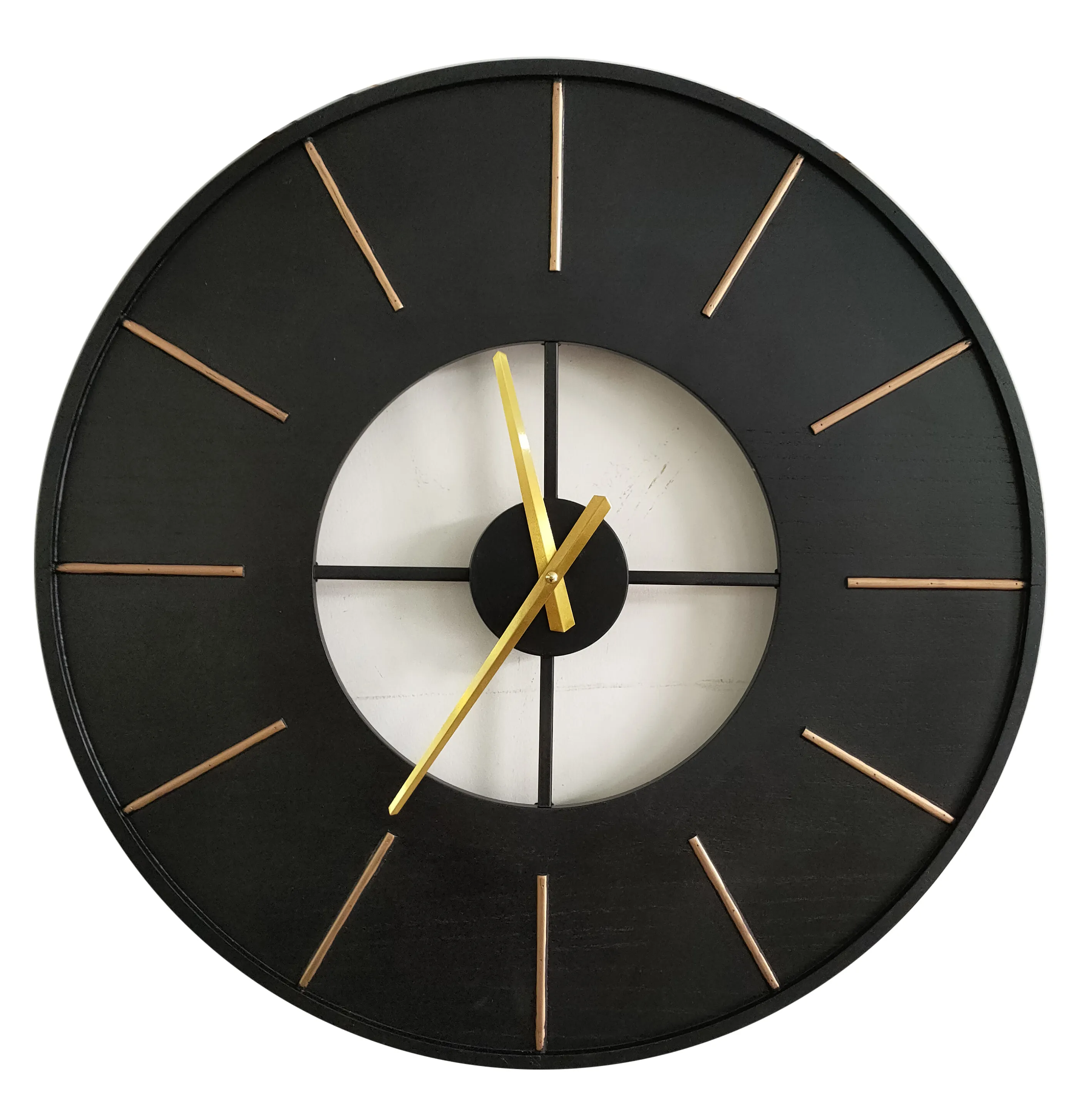 Orologio da parete moderno da 60cm arte creativa in ferro design semplice camera da letto orologio da parete con decorazione a barra con striscia di orologio da parete