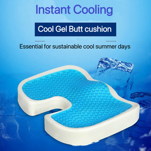 Ergonomics Gel tăng cường Ghế Đệm gối xương cụt chỉnh hình bộ nhớ bọt xe Ghế đệm cho xương đuôi đau Ghế văn phòng Pad - Product Image 6