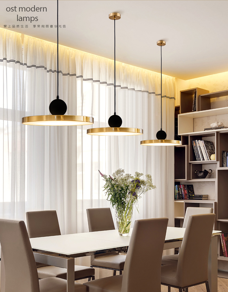 Nordic geometry minimalist dining table chandelier bar table dining room personality bedroom bedside pendant lamp