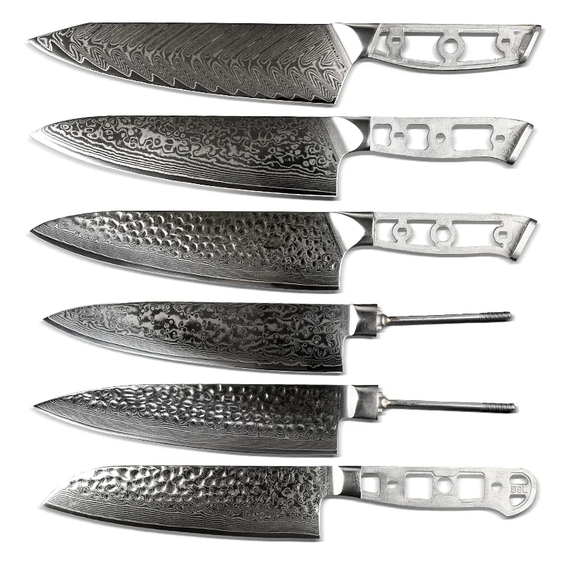 ODM OEM Chất Lượng Cao Nhật Bản Handmade Damascus Đầu Bếp Dao Trống Lưỡi Mà Không Cần Xử Lý Tùy Biến