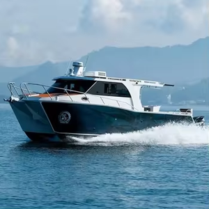 Fabrika verilen 32ft <span class=keywords><strong>10m</strong></span> lüks kaynaklı alüminyum katamaran balıkçılık eğlence spor tekne seyir ve macera için