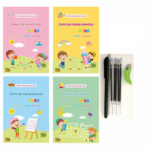 สมุดลอกแบบฝึกมายากลสำหรับเด็กอายุ3-7ขวบสมุดงานติดตามแบบใช้ซ้ำได้พิมพ์รูปแบบการควบคุมการฝึกอบรมปกกระดาษ - Product Image 1