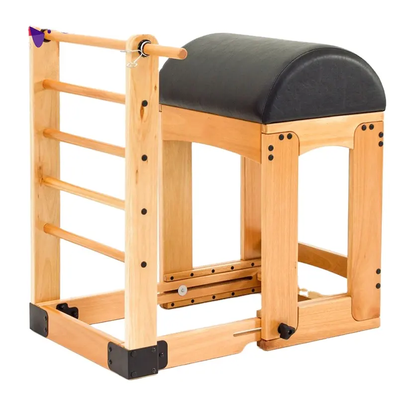 Barril de escalera de Pilates, escalera de ejercicio ajustable para Yoga, Pilates, barril para el hogar, Base de madera de estiramiento con plataforma acolchada