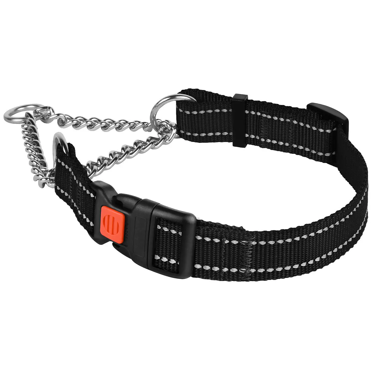 Vật Nuôi Vật Nuôi Phản Quang Martingale Dog Collars Chuỗi Đào Tạo Với Khóa Phát Hành Bên Khóa