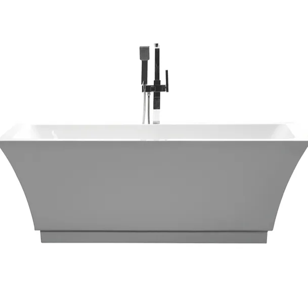 Rectangular Bathtubs High Quality Modern White Acrylic Rectangular Plain Bathtubs |