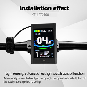 24V 36V 48V elektrikli bisiklet akıllı ekran KT-LCD12 kontrolörleri ile KT-LCD12 LCD metre dönüşüm kiti Ebike için SM fiş - Product Image 4