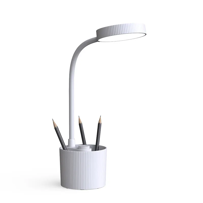 Lámparas de escritorio baratas portátiles con portalápices recargables para regalos de promoción