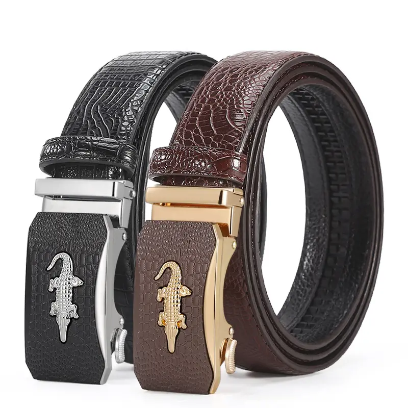 Hot Sale Business Ceinture im westlichen Stil pour homme Kleidung Accessoires Herren Gürtel für PU Crocodile Leather Style