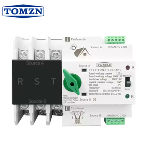 TOMZN TOQ5-125PV/3 ATS güneş ve invertör için çift güç otomatik Transfer anahtarı 50/60HZ 3 P 3 fazlı Din ray 63A 100A 125A - Product Image 1
