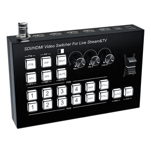 SDI 4-in-2-Out HDTV Video Switcher Tipo-C Puerto USB3.0 1080p Resolución Material ABS Transmisión en vivo Divisores de video Convertidores