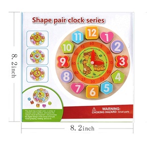 Neue Design Bunte Pädagogisches Anzahl Form Sorter Kinder Holz Lernen Montessori Uhr Spielzeug Für Vorschul Kinder