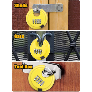 กุญแจล็อคแบบหมุน 4 หลัก AMBITION พร้อมตัวล็อคเหล็กกล้าชุบแข็ง สำหรับใช้งานกลางแจ้ง - Product Image 5