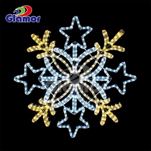 เกล็ดหิมะไฟ LED ลวดลาย2D คริสต์มาสตกแต่งเชิงพาณิชย์ - Product Image 6