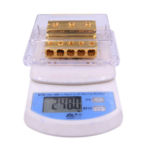 5 Way Amp Power Distribution 0 Gauge X 3 in <strong>4</strong> Gauge X 5 Out Power/Ground <strong>Distributor</strong> for Car Audio Amplifier Splitter - Product Image 5