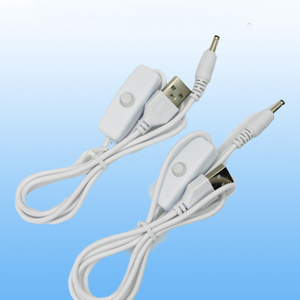 5V USB DC 3.5x1.35mm 5.5x2.1mm güç kapalı anahtarı LED şerit için şarj kablosu - Product Image 5